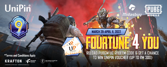 PUBGM 4th Anniversary-Fourtune 4 You Event! (MY)